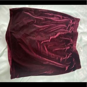 Suede skirt burgundy